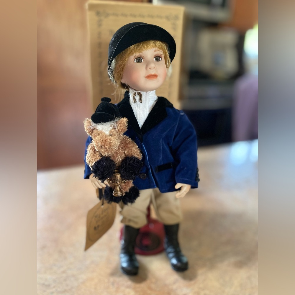 Lee Ann with Canter... Horse Lover-Boyds Bears Porcelain Doll #4853